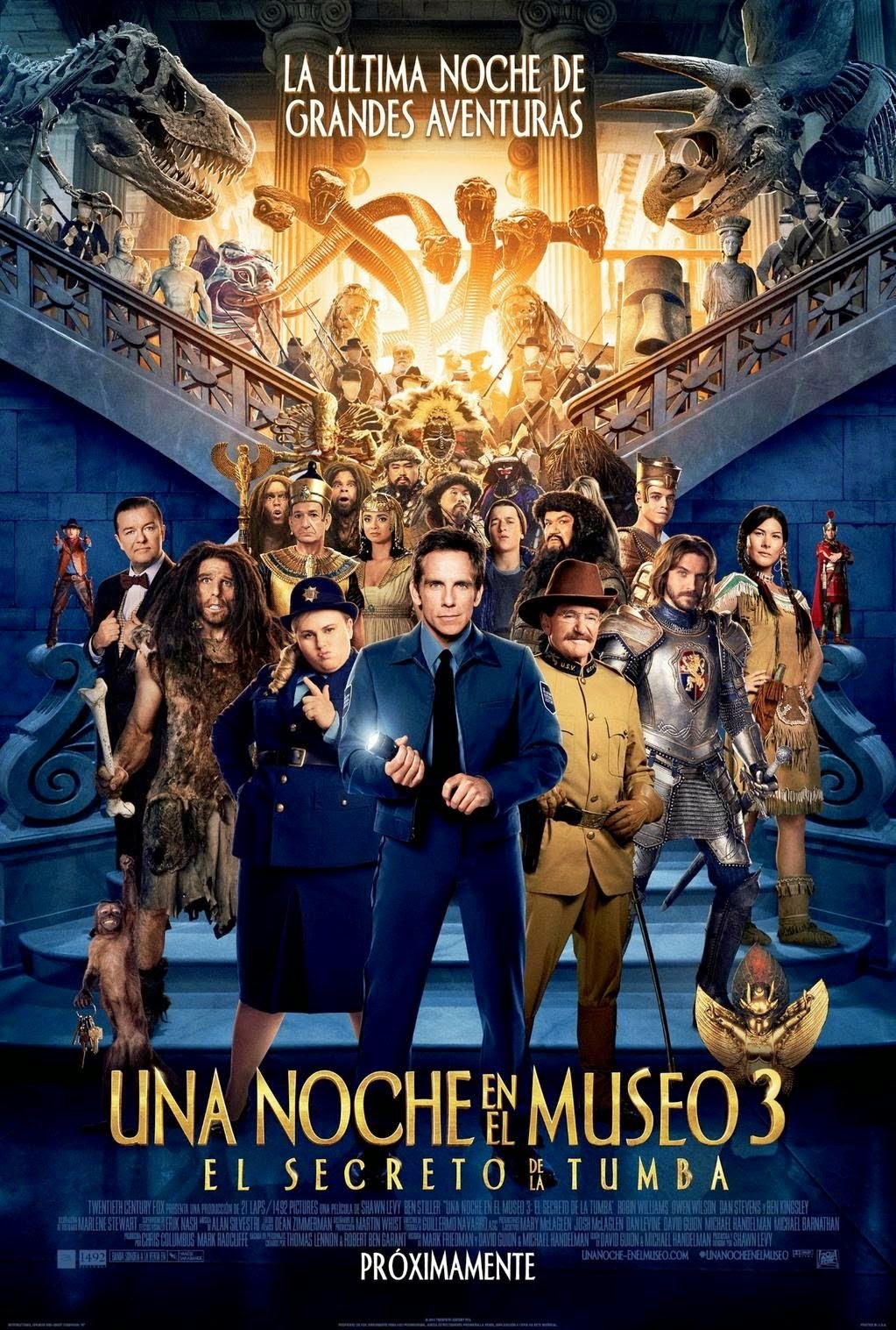 Reparto de la película Una noche en el museo 3: El secreto de la tumba :  directores, actores e equipo técnico - SensaCine.com.mx