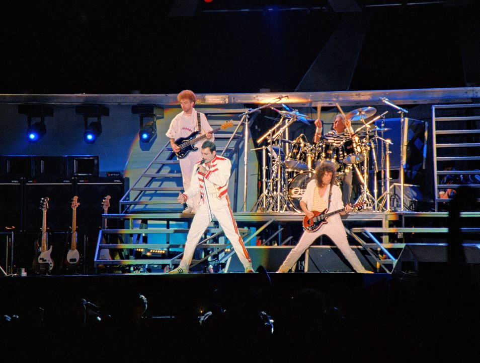 Queen Budapest : Foto Freddie Mercury, Brian May, John Deacon