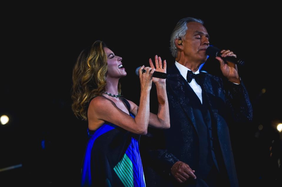 Foto Andrea Bocelli, Shania Twain