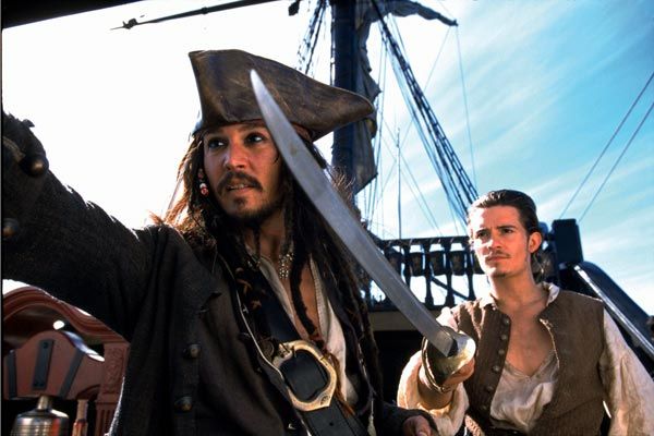 Piratas del Caribe: La maldición del Perla Negra : Foto Johnny Depp, Orlando Bloom