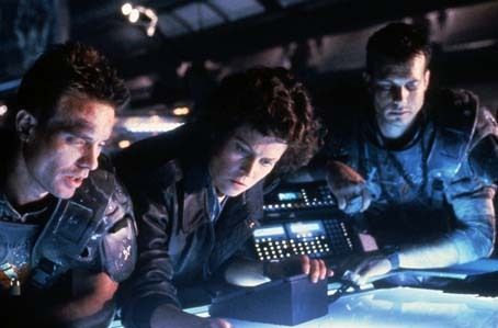 Foto Sigourney Weaver, James Cameron, Bill Paxton