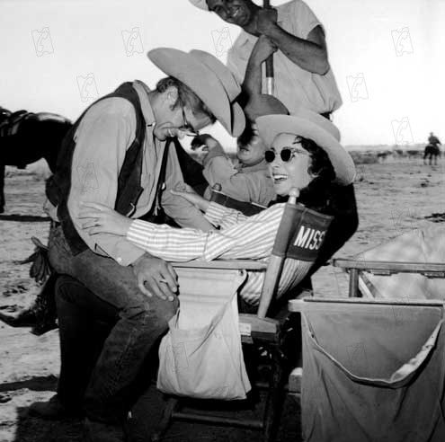 Foto George Stevens, Elizabeth Taylor, James Dean