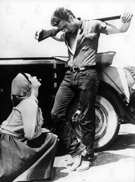 Foto George Stevens, Elizabeth Taylor, James Dean