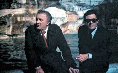 Foto Marcello Mastroianni, Federico Fellini