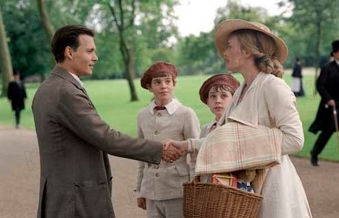 Foto Marc Forster, Johnny Depp, Kate Winslet