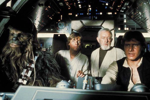 Star Wars: Episodio IV - Una nueva esperanza : Foto Alec Guinness, Mark Hamill, Harrison Ford, Peter Mayhew