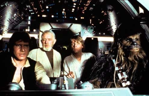 Star Wars: Episodio IV - Una nueva esperanza : Foto Mark Hamill, George Lucas, Alec Guinness, Harrison Ford