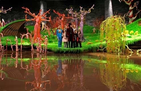 Charlie y la fábrica de chocolate : Foto Freddie Highmore, Johnny Depp, Tim Burton