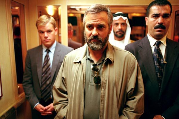 Foto Alexander Siddig, Matt Damon, George Clooney, Stephen Gaghan