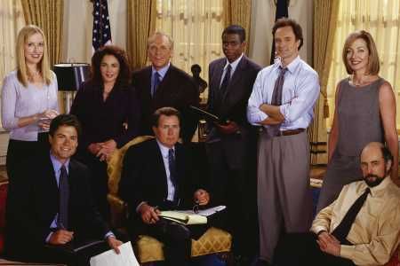 Foto Martin Sheen, Rob Lowe, Stockard Channing, Bradley Whitford, Allison Janney, Dule Hill