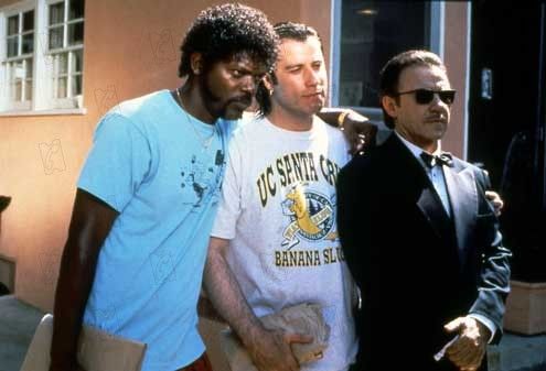 Tiempos violentos : Foto John Travolta, Harvey Keitel, Samuel L. Jackson, Quentin Tarantino