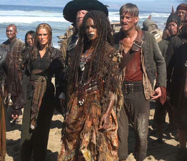 Piratas del Caribe: En el fin del mundo : Foto Geoffrey Rush, Keira Knightley, Naomie Harris