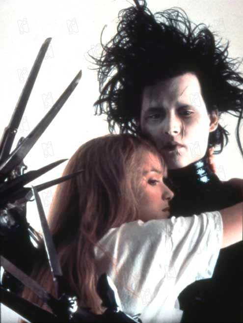 El joven manos de tijera : Foto Johnny Depp, Winona Ryder, Tim Burton