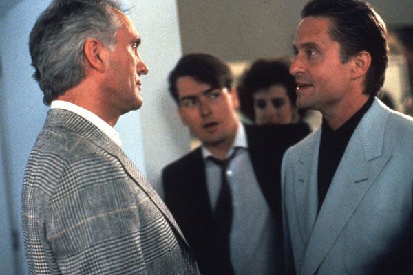 Foto Oliver Stone, Michael Douglas, Charlie Sheen