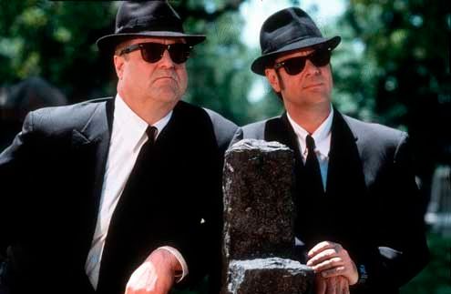 Foto John Landis, Dan Aykroyd, John Goodman