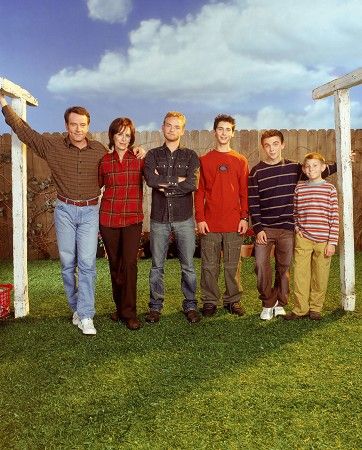 Foto Jane Kaczmarek, Frankie Muniz, Bryan Cranston, Erik Per Sullivan, Christopher Masterson, Justin Berfield