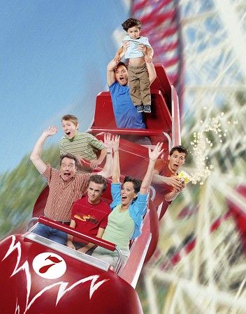 Foto Erik Per Sullivan, Jane Kaczmarek, Frankie Muniz, Bryan Cranston, Christopher Masterson, Justin Berfield