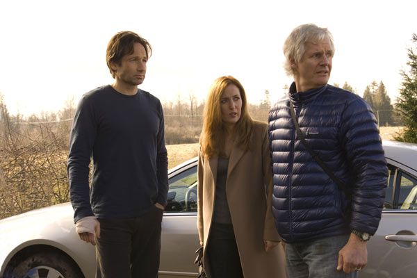Foto Gillian Anderson, David Duchovny, Chris Carter
