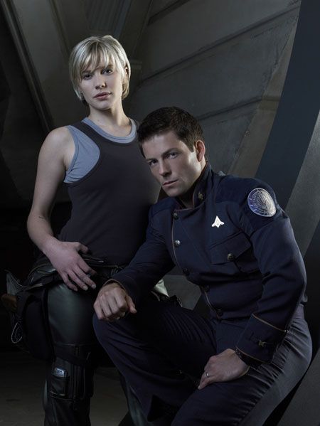 Foto Jamie Bamber, Katee Sackhoff