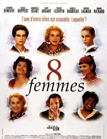 8 femmes : Foto Isabelle Huppert, François Ozon, Catherine Deneuve, Ludivine Sagnier, Fanny Ardant, Emmanuelle Béart