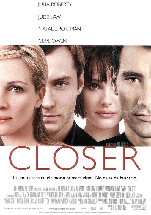 Closer: Llevados por el deseo : Póster