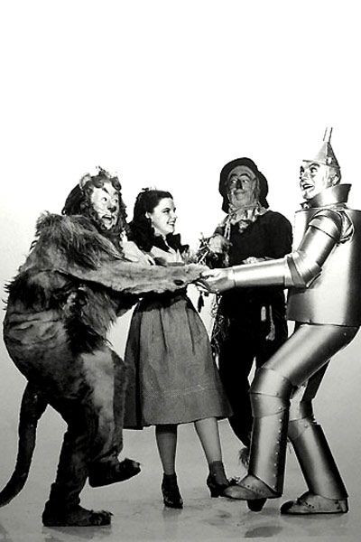 El mago de Oz : Foto Ray Bolger, Bert Lahr, Judy Garland, Victor Fleming