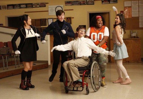 Foto Lea Michele, Chris Colfer, Amber Riley, Jenna Ushkowitz, Kevin McHale