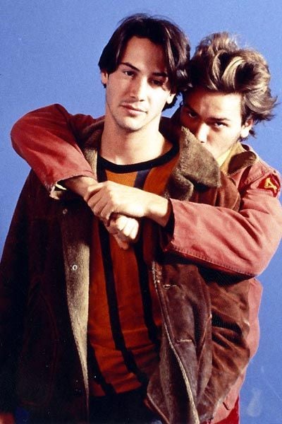 Foto River Phoenix, Gus Van Sant, Keanu Reeves