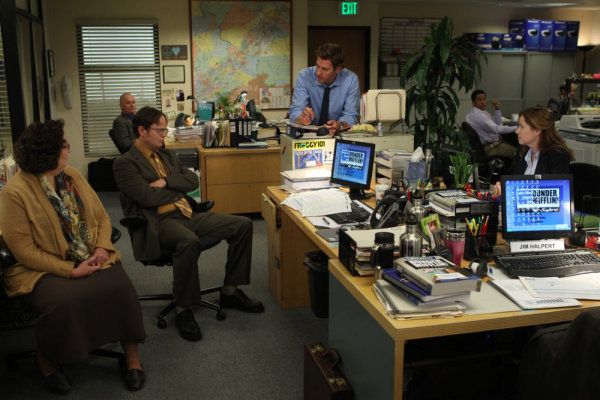 Foto Creed Bratton, Oscar Núñez, Jenna Fischer, John Krasinski, Phyllis Smith, Rainn Wilson