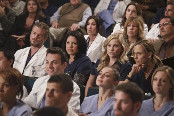 Grey's Anatomy : Póster Kim Raver, Sara Ramirez, Eric Dane, Jessica Capshaw