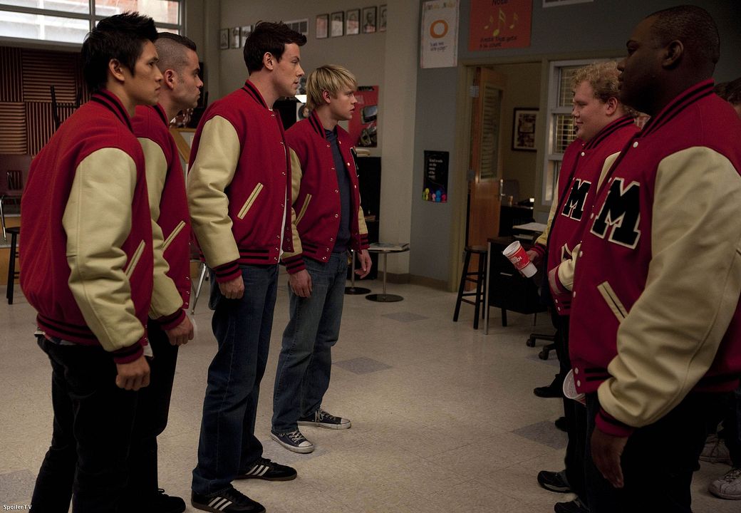 Foto Cory Monteith, Mark Salling, Harry Shum Jr., Chord Overstreet