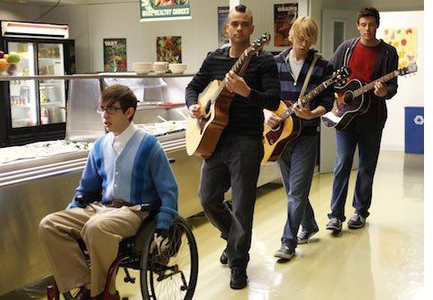 Glee : Foto Chord Overstreet, Cory Monteith, Mark Salling, Kevin McHale