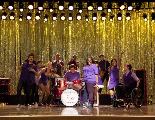 Glee : Foto Chris Colfer, Amber Riley, Jenna Ushkowitz, Kevin McHale, Harry Shum Jr., Heather Morris, Lea Michele, Cory Monteith