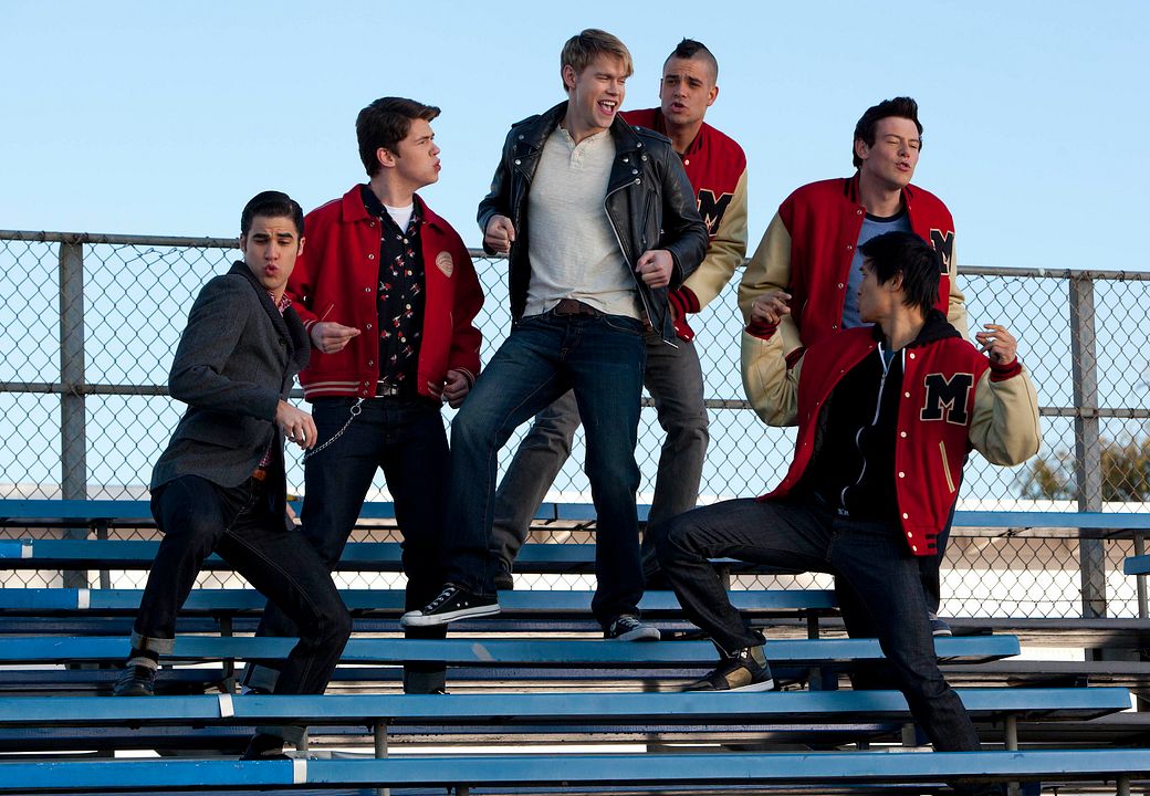 Glee : Foto Chord Overstreet, Cory Monteith, Mark Salling, Darren Criss, Harry Shum Jr.