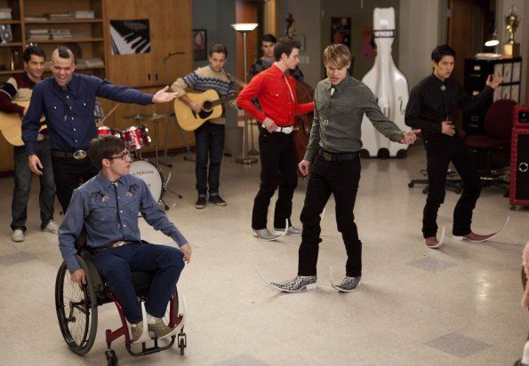 Glee : Foto Chord Overstreet, Mark Salling, Chris Colfer, Harry Shum Jr., Kevin McHale