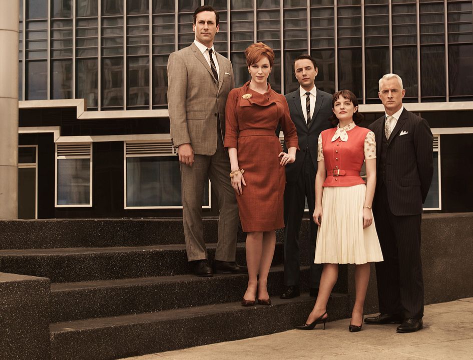Foto Christina Hendricks, Jon Hamm, Elisabeth Moss, John Slattery