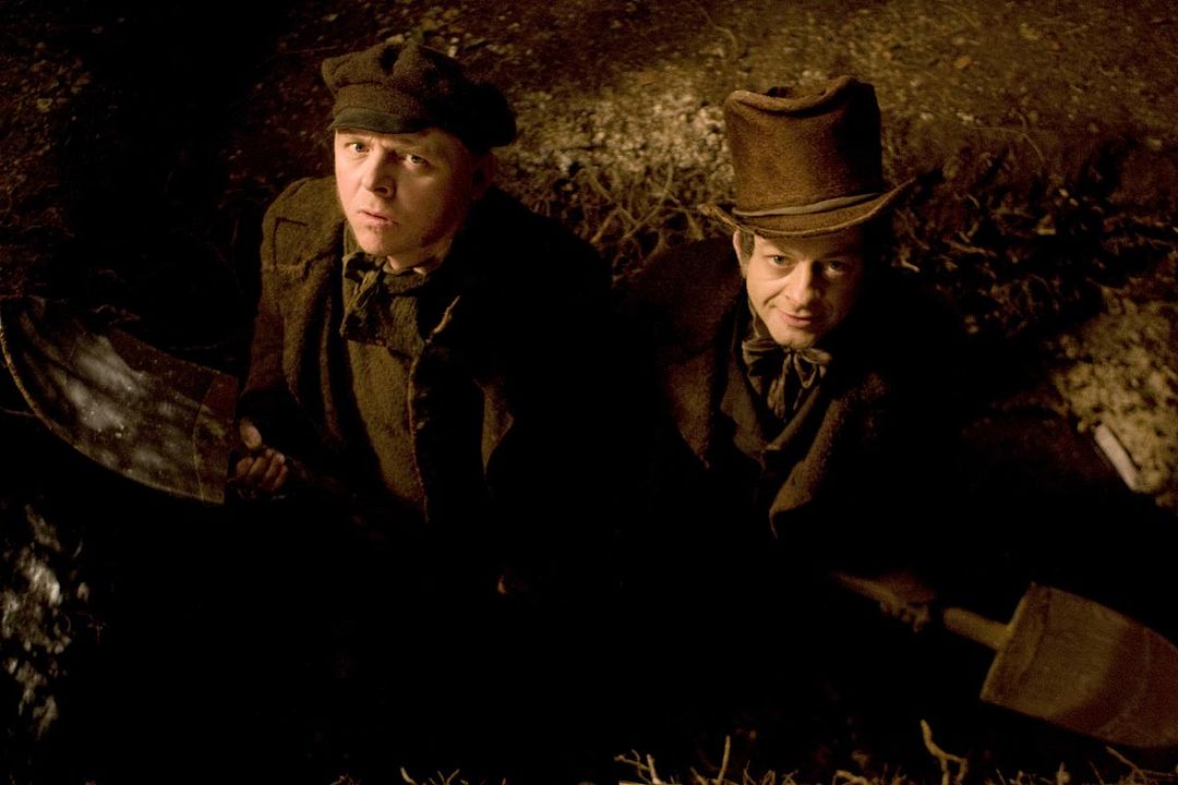 Foto Simon Pegg, John Landis, Andy Serkis