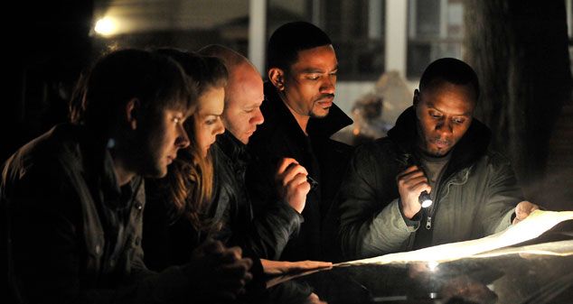 Foto Domenick Lombardozzi, Jimmi Simpson, Laz Alonso