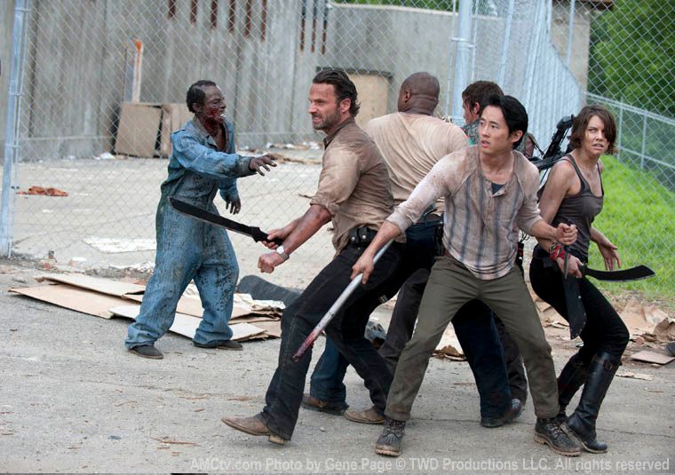 Foto Norman Reedus, Steven Yeun, IronE Singleton, Andrew Lincoln, Lauren Cohan