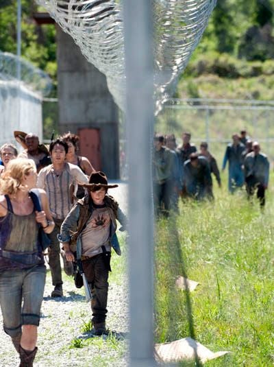 The Walking Dead : Foto Lauren Cohan, Emily Kinney, Steven Yeun, Chandler Riggs, IronE Singleton, Melissa McBride