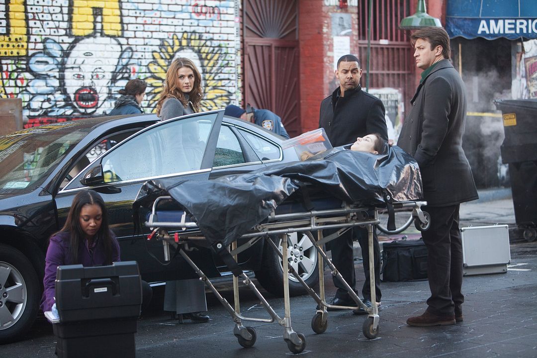 Castle : Foto Jon Huertas, Stana Katic, Nathan Fillion
