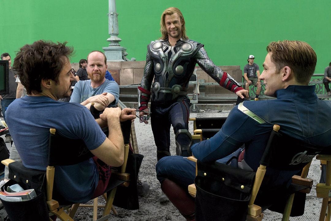Los Vengadores : Foto Robert Downey Jr., Chris Hemsworth, Joss Whedon