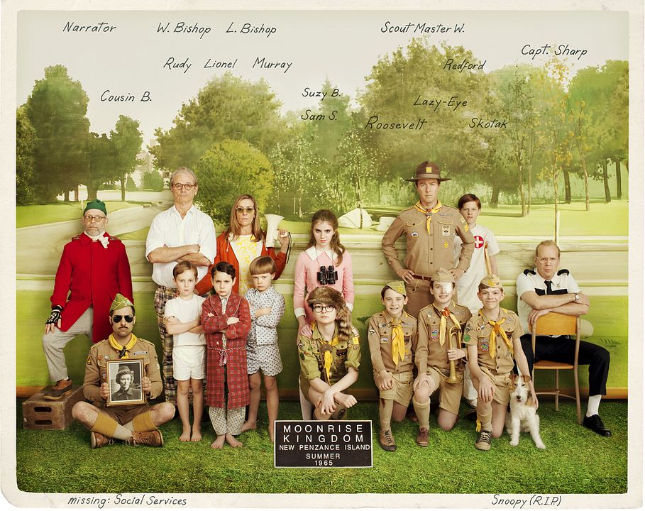 Moonrise Kingdom : Foto Bruce Willis, Frances McDormand, Bill Murray, Edward Norton, Jason Schwartzman