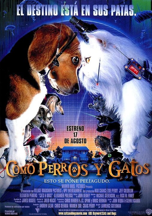 Como perros y gatos : Póster