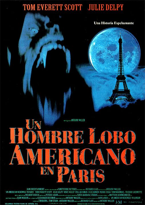 Un hombre lobo americano en París : Póster
