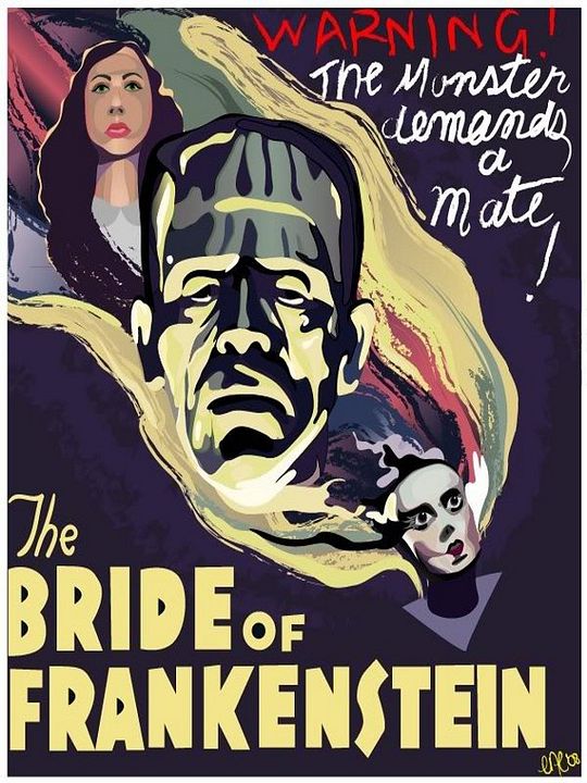 La novia de Frankenstein : Póster