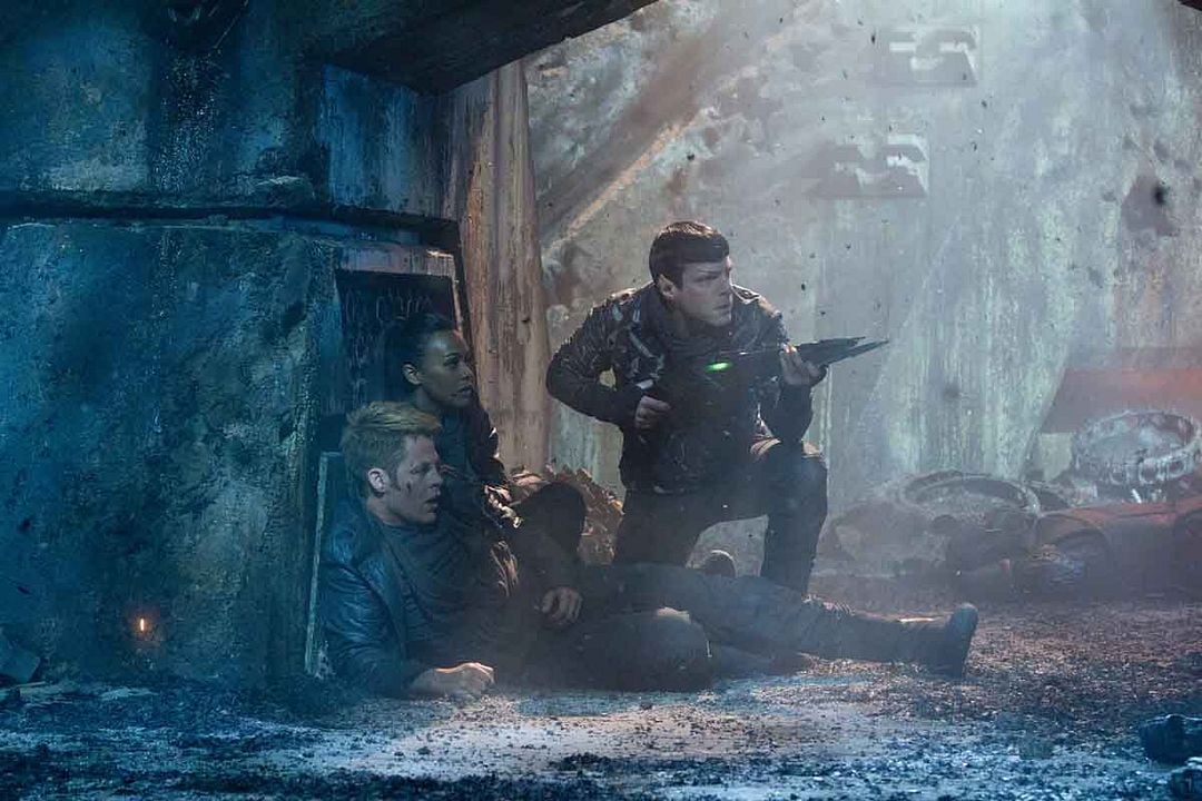 Star Trek: En la oscuridad : Foto Chris Pine, Zachary Quinto, Zoe Saldana