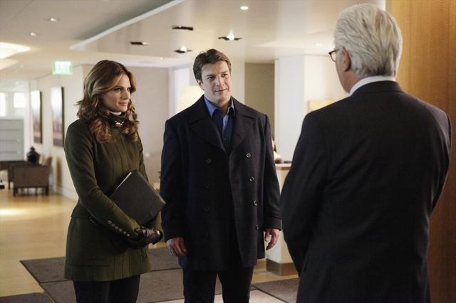 Castle : Foto Stana Katic, Nathan Fillion, James Brolin