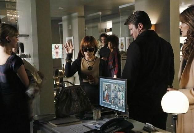 Castle : Foto Frances Fisher, Stana Katic, Nathan Fillion