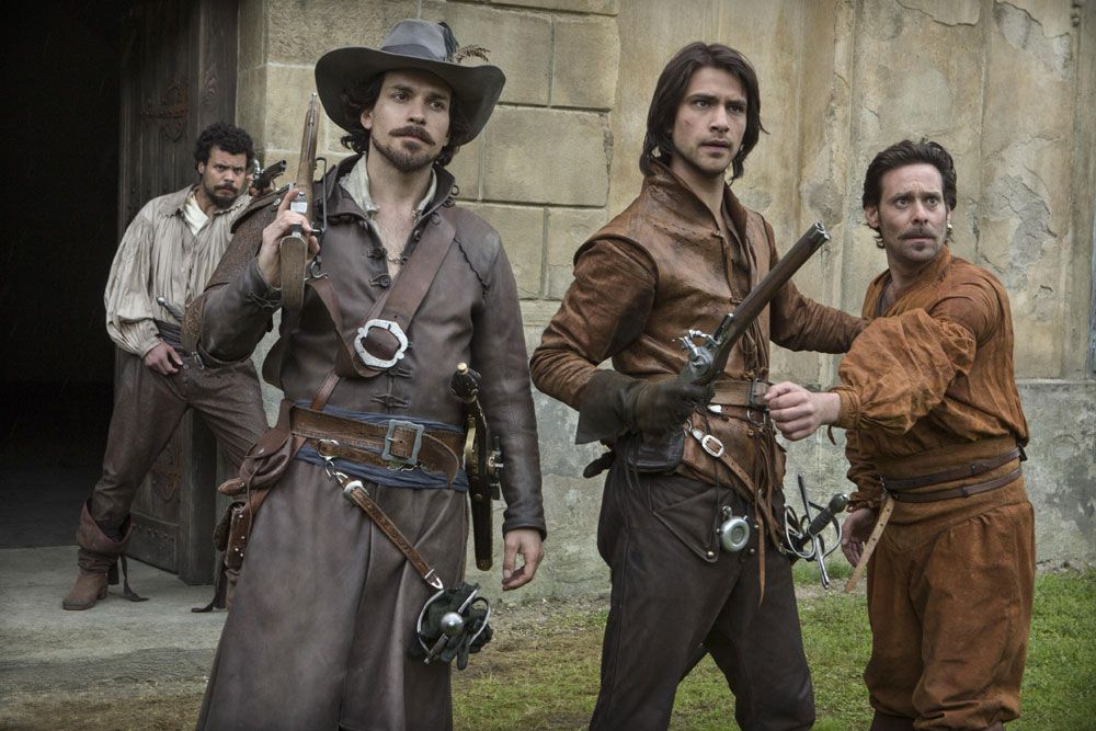 The Musketeers : Foto James Callis, Santiago Cabrera, Luke Pasqualino